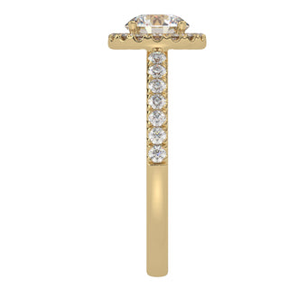 14k white gold halo engagement ring