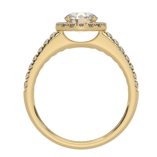 14k white gold halo engagement ring